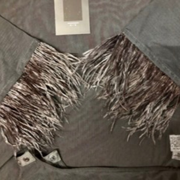 ZARA Semi Sheer Bodysuit w Fathers, M, NWT - Picture 2 of 6